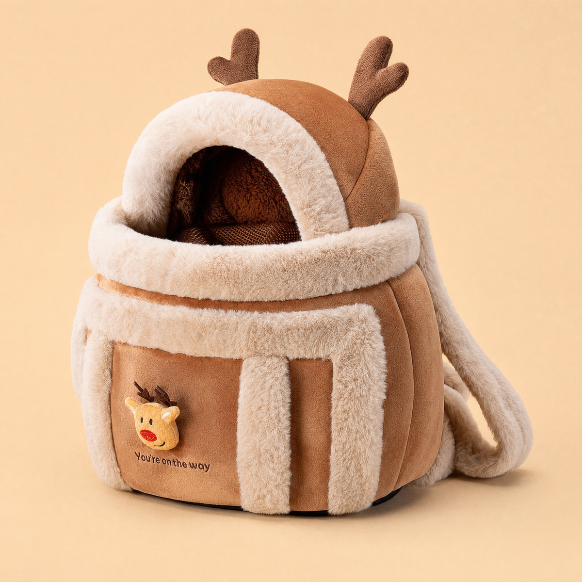 Cozy Reindeer Pet Carrier
